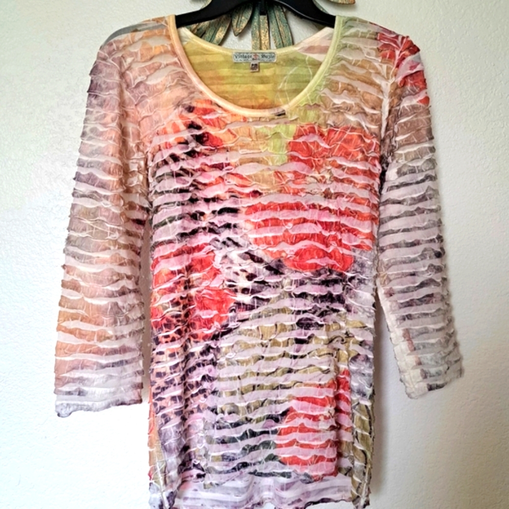 Women's 3/4 Sleeve Top Size MP Vintage Suzie